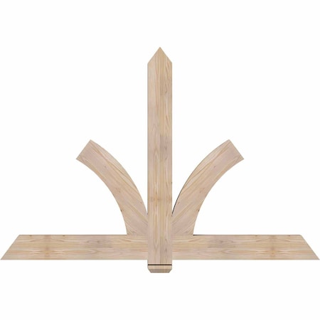 Ekena Millwork Redmond Smooth Timber Gable Bracket, Douglas Fir, 72"W x 48"H x 3 1/2"D x 5 1/2"F, 16/12 Pitch GBW072X48X0406RED00SDF
